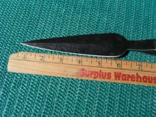 Solid Strong Hand Forged Custom Rail Road Spike Dagger / Fixed Blade knife. W/ Leather Sheath. 
