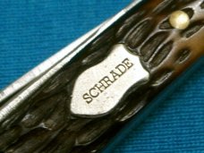 VINTAGE SMALL SCHRADE US 219 SERPENTINE STOCKMAN JACK FOLDING POCKET KNIFE KNIVES OLD