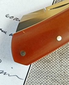 Birdvis Custom Hitchcock pattern,Westy Micarta, G10 liners,CPM-154, 3.625" ,6/2020 one of the first