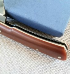 Birdvis Custom Hitchcock pattern,Westy Micarta, G10 liners,CPM-154, 3.625" ,6/2020 one of the first
