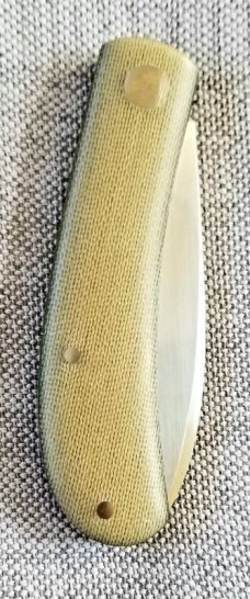 Birdvis Custom Zulu pattern, Micarta and CPM-154, 3.625" closed , 2020 made,