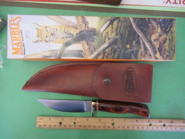 Marbles Fixed Blade Plainsman with Game Getter Cocobolo Handle Marbles Fixed Blade Plainsman with Game Getter Cocobolo Handle