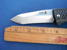 SOG Traction Tanto Lockback Folding Knife 3.5" 5Cr13MoV Steel Blade Black Handle