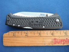 SOG Traction Tanto Lockback Folding Knife 3.5" 5Cr13MoV Steel Blade Black Handle