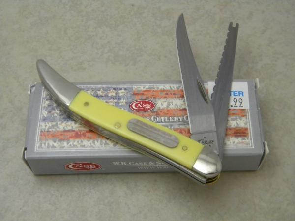 Case XX Stainless USA 2018 Yellow Composition 320094 Toothpick Fish Knife NIB
