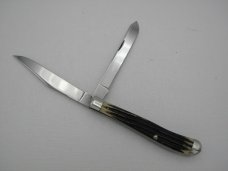 Queen Cutlery #24 Slim Trapper Winterbottom bone:  4 1/16” closed, 1958 - 1960