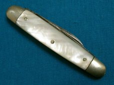 VINTAGE ANTIQUE WALKER CO SHEFFIELD REAL HOMELAND KNIFE PEARL SLEEVEBOARD FOLDING POCKET KNIVES OLD