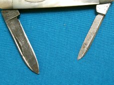 VINTAGE ANTIQUE WALKER CO SHEFFIELD REAL HOMELAND KNIFE PEARL SLEEVEBOARD FOLDING POCKET KNIVES OLD
