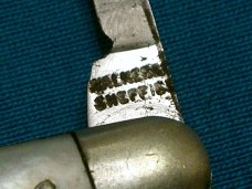 VINTAGE ANTIQUE WALKER CO SHEFFIELD REAL HOMELAND KNIFE PEARL SLEEVEBOARD FOLDING POCKET KNIVES OLD