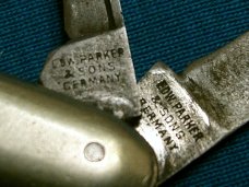 VINTAGE EDW PARKER SONS GERMANY GERMANIA PEARL EQUAL END CIGAR FOLDING POCKET KNIVES OLD