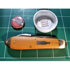 Great Eastern Cutlery Tidioute #85 Cap Lifter Knife Natural Canvas Micarta NIT