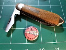 Great Eastern Cutlery Tidioute #85 Cap Lifter Knife Natural Canvas Micarta NIT