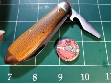 Great Eastern Cutlery Tidioute #85 Cap Lifter Knife Natural Canvas Micarta NIT