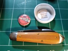 Great Eastern Cutlery Tidioute #85 Cap Lifter Knife Natural Canvas Micarta NIT