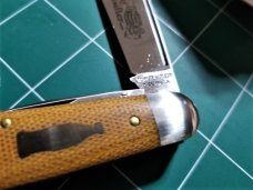 Great Eastern Cutlery Tidioute #85 Cap Lifter Knife Natural Canvas Micarta NIT