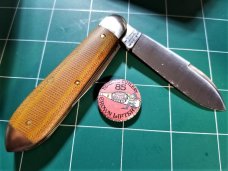 Great Eastern Cutlery Tidioute #85 Cap Lifter Knife Natural Canvas Micarta NIT