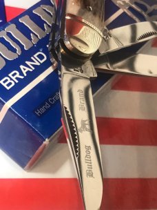1996 Bulldog Brand 5 Blade Knife w/ Great Stag Handles -NOS & NM