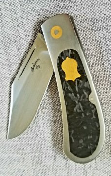 Vincenzo Balistreri Custom Lanny , 4.25" clsd upscaled Bose pattern , titanium & carbon fiber handle