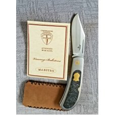 Vincenzo Balistreri Custom Lanny , 4.25" clsd upscaled Bose pattern , titanium & carbon fiber handle
