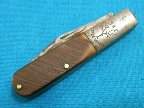 VINTAGE BOKER TREE BRAND 493 BARLOW BAREHEAD SAWCUT DELRIN FOLDING POCKET PEN KNIFE KNIVES OLD VINTAGE BOKER TREE BRAND 493 BARLOW BAREHEAD SAWCUT DELRIN FOLDING POCKET PEN KNIFE KNIVES OLD