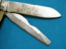 VINTAGE 4 LINE CAMILLUS USA TL29 TL-29 WOOD HANDLE ELECTRICIANS FOLDING POCKET JACK KNIFE KNIVES OLD