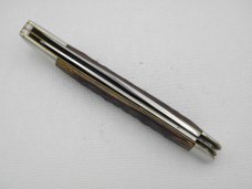 Queen Cutlery #19 Folding Fish Knife: 5” closed, 1947,  Big “Q ” tang stamp, Rogers bone handles