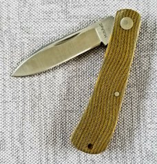 Jeffrey  Mitchell custom shadow Zulu knife, OD Ripple Micarta. CPM-154, 3.75" filework SALE  