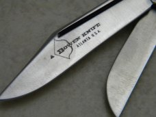A Bowen Knife Atlanta USA Small Wood Stockman Knife c.1972