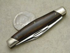 A Bowen Knife Atlanta USA Small Wood Stockman Knife c.1972