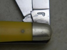 Queen Steel #9A USA Etched Yellow Stockman Knife