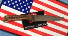 Vintage J A Henckels Mdl# 602 - 5 1/2 Skinning /Hunting /Camping knife -Great STAG Handles!