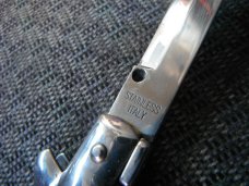 Italy Swivel Bolster Release  Bayonet Blade Italian Stiletto Switchblade Knife.  THAT'S ITALIAN!!!