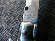 Italy Swivel Bolster Release  Bayonet Blade Italian Stiletto Switchblade Knife.  THAT'S ITALIAN!!!