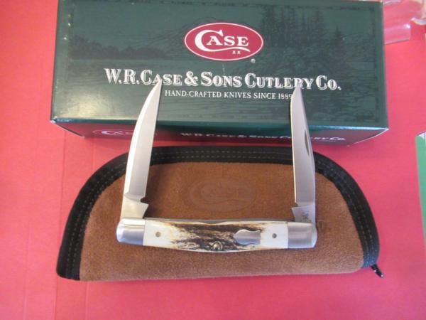 Case XX 2004 Tony Bose Genuine Burnt Stag Modified Muskrat Pattern # TB522004 ATS-34 Case XX 2004 Tony Bose Genuine Burnt Stag Modified Muskrat Pattern # TB522004 ATS-34