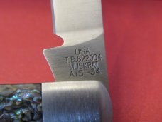 Case XX 2004 Tony Bose Abalone Modified Muskrat Pattern # TB822004 ATS-34 