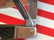 Bear & Son Special Build (#163) 2 Blade Razor Barlow w/ Nice Green Handles +Razor Arm Blade -NOS