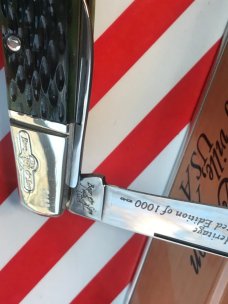 Bear & Son Special Build (#163) 2 Blade Razor Barlow w/ Nice Green Handles +Razor Arm Blade -NOS