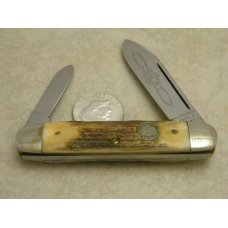 NKCA 1981 Club Knife (Made By Queen) Stag Cigar Pattern Knife