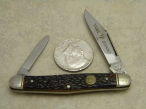 Vintage Boker USA Tree Brand 3588 Jigged Delrin Pen Knife