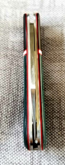 Michael du Pleesis Lanny Clip Knife,3.5" Teal Linen Micarta, black g10 and N690,coa slip new