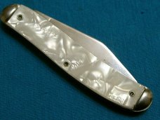 VINTAGE CRACKED ICE HANDLE THE IDEAL USA SERPENTINE PEN JACK FOLDING POCKET KNIFE KNIVES OLD