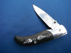 Browning Japan G10 mother of pearl inlaid Model 721 liner-lock folding pocket knife.  MADE IN JAPAN!