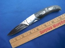 Browning Japan G10 mother of pearl inlaid Model 721 liner-lock folding pocket knife.  MADE IN JAPAN!