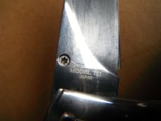 Browning Japan G10 mother of pearl inlaid Model 721 liner-lock folding pocket knife.  MADE IN JAPAN!