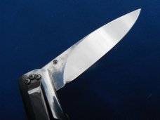 Browning Japan G10 mother of pearl inlaid Model 721 liner-lock folding pocket knife.  MADE IN JAPAN!