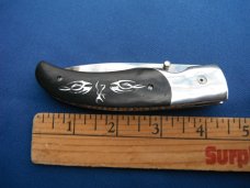 Browning Japan G10 mother of pearl inlaid Model 721 liner-lock folding pocket knife.  MADE IN JAPAN!