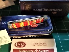 Case Brothers Celluloid Candy Stripe Knife in Collector's Tin- Unused AND VERY NICE