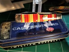 Case Brothers Celluloid Candy Stripe Knife in Collector's Tin- Unused AND VERY NICE