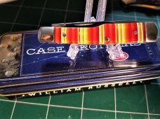 Case Brothers Celluloid Candy Stripe Knife in Collector's Tin- Unused AND VERY NICE