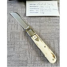 Bobby Toole Custom Mammoth Ivory Lambsfoot Knife, New, CPM-154 ,3 7/8" closed ,Steel Bolsters